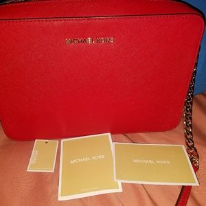 Red Michael Kors Crossbody Bag